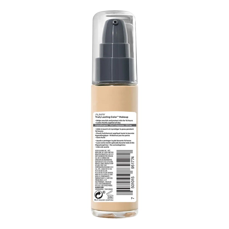 Base De Maquillaje Almay Truly Lasting Color Tono Buff 30ml