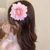 Jumwrit Big Fabric Flower Hair Clip Strong Hold Wedding Floral