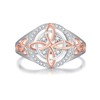 Anillo nudo de bruja de plata de ley 925 con