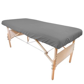 Tranquility Microfiber Massage Table Fitted Sheets by Body Linen- Lightweight, Durable Fitted Sheets for Massage Table & Spa. Wrinkle Free, Secure Fitting, Soft & No Pilling (Gray, 10 Pack)