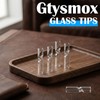 20 Pack Gtysmox Glass Filter Tips, Reusable Clear Round Mouthpiece,
