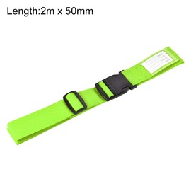 uxcell Luggage Strap Suitcase Belt with Buckle Label, 2x78 2Mx5cm Adjustable PP Travel Bag Packing Accessory, Light Green