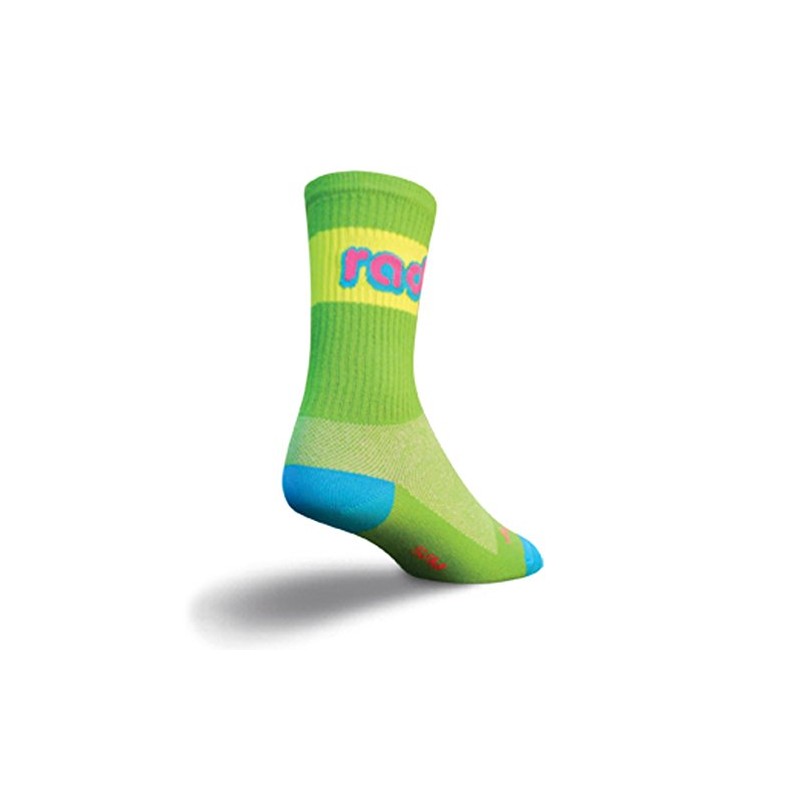 SockGuy, Men's Crew Cuff Socks - Large/X-Large, Rad