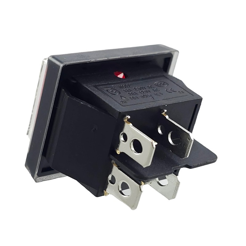 Toggle Switch Green On/Off with Waterproof Cover, Device Switch DPDT,
