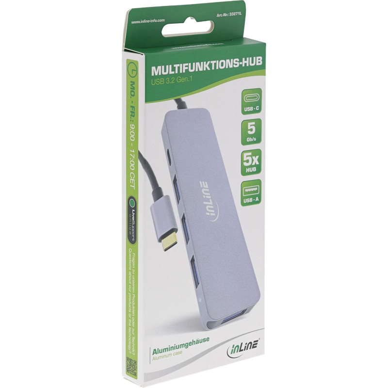 InLine USB 3.2 USB Type C Multi Hub (4x USB-A