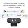 Cámara web 1080P con micrófono, cámara web para computadora de