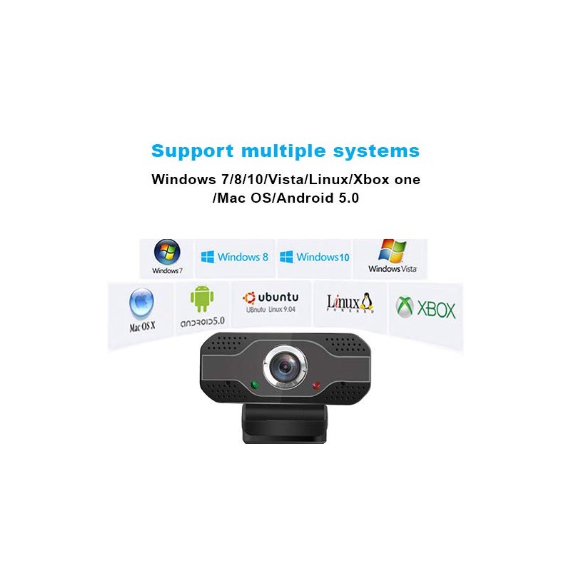 Cámara web 1080P con micrófono, cámara web para computadora de