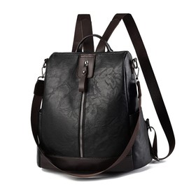 Wishliker Women's Backpack, Anti-Theft, Waterproof, Multifunctional School Bags, H-Black, Einheitsgröße