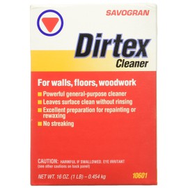Savogran Dirtex All Purpose Cleaning Powder - 16oz No Rinse Powder Cleanser, Stain, & Rust Remover for Walls, Floors, Woodwook, & Stainless Steel - Powder Cleaner for Bathroom, Kitchen, & Outdoor Use