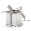 KPOSIYA 100 Pack Favor Boxes 2x2x2 inch Candy Boxes Silver