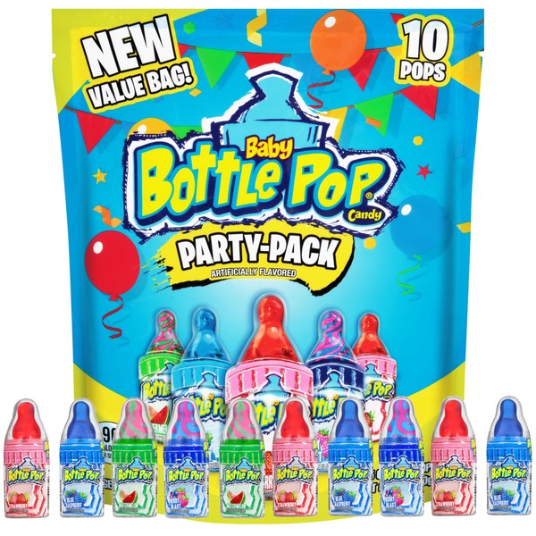 Baby Bottle Pop Candy Lollipops Variety Party Pack - 10