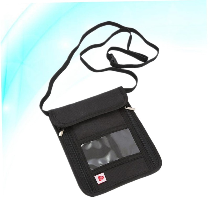 Sosoport Nylon RFID Passport Holder Bag Portable Travel Neck Wallet