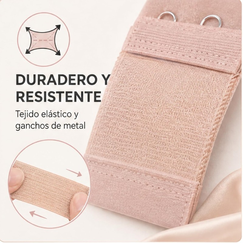 Correa de Extensión de Sujetador de 8 Piezas, 3 Ganchos,