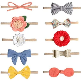 20 Piezas Moños Bebe Diademas Bebe Niña Moños Para Niñas Diadema Para Bebé Cintas Para Niñas Para Recién Nacidos Niños Pequeños y Niños
