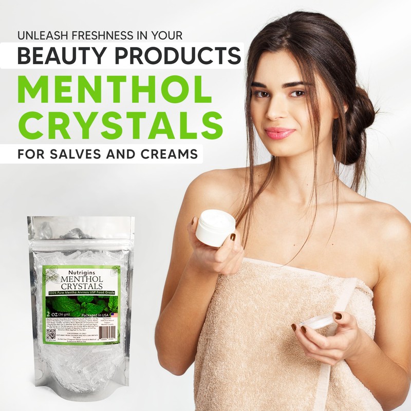 Nutrigins Menthol Crystal 2 oz - Pure Organic 100% Natural