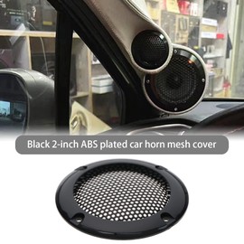 eMagTech 4Pcs Speaker Cover Replacement Speaker Grill Cover Car Speaker Protective Mesh Cover Cold Rolled Steel Speaker Grill Cap Black