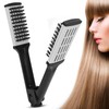 Boar Bristles Clamp Hair Brush Straightener No Electric,Hair Detangler Brush