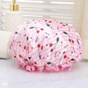 Double Layer Shower Cap Waterproof Shower Cap for Long and