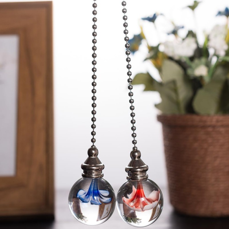 2Pcs 31m Ceiling Fan Pull Chain Light Ornament Extension Chains
