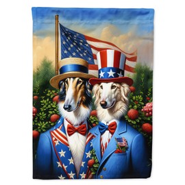 Caroline's Treasures DAC4194GF All American Borzoi Garden Flag Mailbox Flag Decorative Yard Flag Banner Outside Patio Artwork Yard Flower Beds, Garden Size, Multicolor