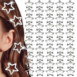 50 Pinzas Pasadores para El Pelo de Metal Con Forma de Estrella