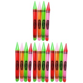 Forest & Twelfth Extra Large Inflatable Crayons 12 Pack, 44 inch Jumbo-Size Blow-Up Crayon Set, Neon Colors, Ideal for Decorating Child’s Room or Classrooms, Great Party Favor, Photo Prop, Pool Toys