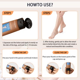 WALULAN Leg Makeup Waterproof, Smooth Legs, Fade the Skin Color of Legs, Effectively Cover the Scars of Legs and Body, Long-Term Body Foundation Make-up