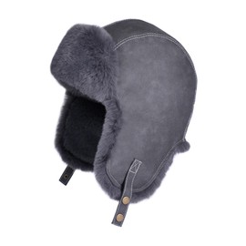 TAGVO Winter Trapper Hat with Ear Flaps, Thick Aviator Hat for Men and Women, Russian Ushanka Bomber Hat, Windproof Fleece Lined Winter Hat for Cold Weather Outdoor, gray