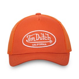 Von Dutch Men's & Women's Cap, LOFB Trucker Cap, Adjustable, Orange / White, One Size