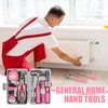 XTDMJ 24 Pieces Pink Tool Set, Household DIY Tool Set,