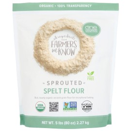 One Degree Organic Sprouted Spelt Flour, Non GMO, Kosher, 80 Ounce (Pack of 4)