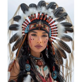 Professional 8x10 Photos: Beautiful Native American Woman Art Quality  99068161
