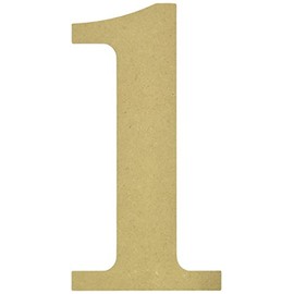 Mdf - Letras y números clásicos de madera para fondo, 24 cm