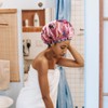 Lotsdonxia Reusable Double Thickened Shower Cap Waterproof Comfort and Trendiness