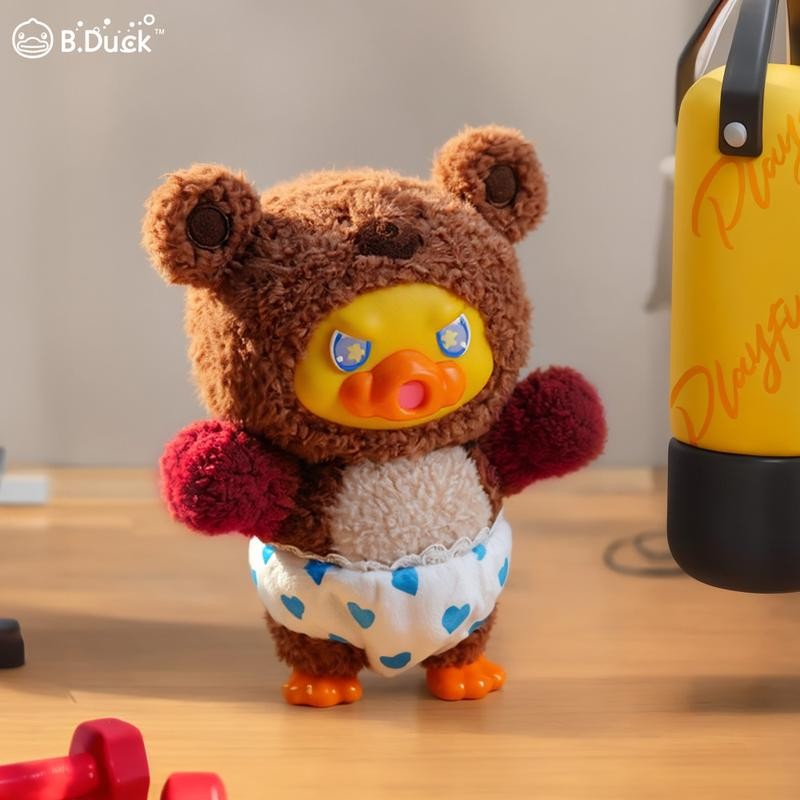 B.Duck Snuggle Bear Vinyl Plush Blind Box, Mystery Box:_Single Box