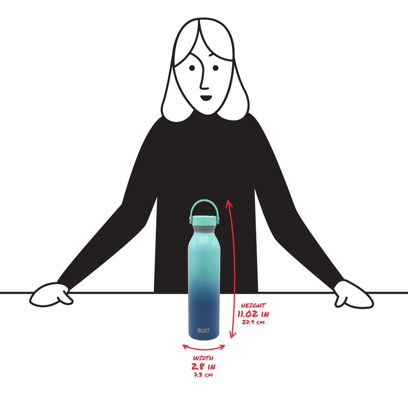 BUILT 24oz Cascade Double Wall Vacuum Insulated Stainless Steel Bottle