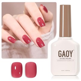 GAOY- Esmalte de uñas en gel Jelly Nude, esmalte en gel translúcido rosa transparente de 16 ml, secado con luz ultravioleta para uñas                 