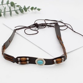 TOPXIAOBAO 2 Packs Hat Band Cowboy Hat Band Western Hat Band Handmade Leather Ethnic Western Straw Felt for Panama Hat Belt Replacement Black