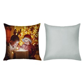 Coddsmz Set of 2 Sublimation Blanks Pillow Cases Cushion Covers Heat Transfer Pillow Cases DIY Cushion Cover with Concealed Zipper 18x18 Inch