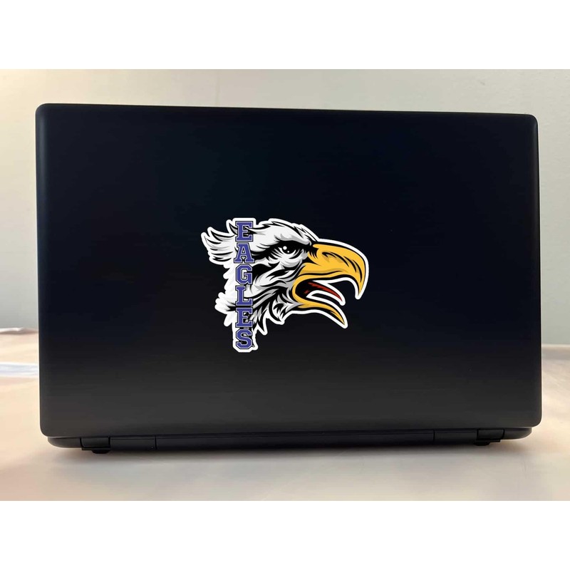 StickerTalk Blue Eagle Head Mascot, 5 inches by 4 inches