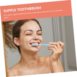 FOMIYES 6Pcs Extra Soft Toothbrushes for Adults with Protective Covers Gentle Bristles for Sensitive Teeth Durable Travel and Home Oral Care Tool