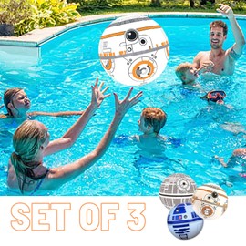 NINOSTAR Large Play Balls Set of 3 - Fun Indoor and Outdoor Gift, Size 14 Inches - Can Use for Play/Room Decor/Party Decor/Pool Inflatable Water Toys