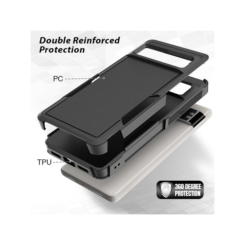 ZUSLAB Rugged Case for Pixel 8 Pro Defender Protective Heavy