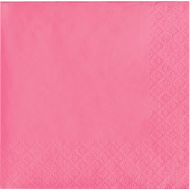 Creative Converting 803042B Bright Pink Beverage Paper Napkins, 50 Pcs