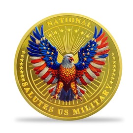 BHealthLife 50 PCS Military Challenge Coin Thank You for Your Service Gifts for Veterans Soldiers - National Salutes US Military