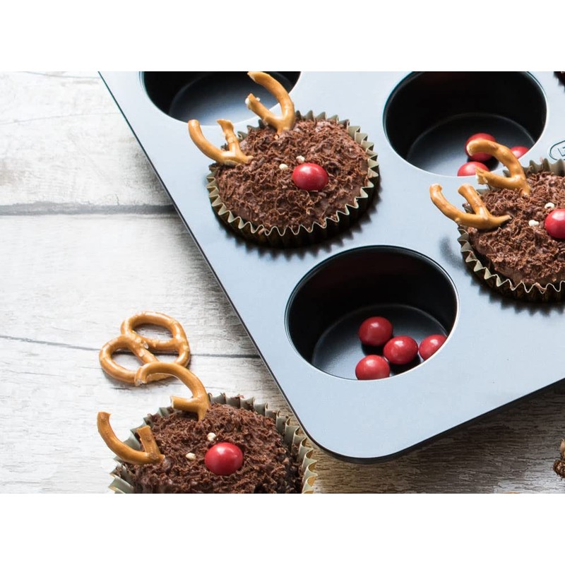 Dajar AMBITION Muffin Mould Muffin Baking Mould Licorice 12 Muffins
