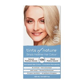 Tints of Nature Natural Platinum Blonde Permanent Hair Dye 10N Nourishes Hair & Covers Greys - Single Pack