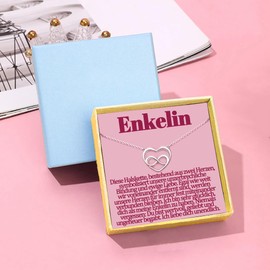 Grandma Necklace Gifts for Granddaughter Gift from Grandmother for Birthday Necklace Gift Ideas Christmas Mother's Day Mother's Day Gifts Birthday Gifts Heart Necklace Heart Jewellery Women Women, No