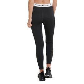 Champion Women's Absolute Leggings, 7/8 Tights, Moisture-Wicking, Script Waistband, 25" Inseam, Black, Medium
