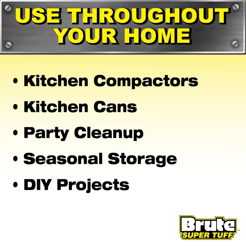 Brute Super Tuff Heavy Duty Kitchen Compactor Bags, Twist Tie